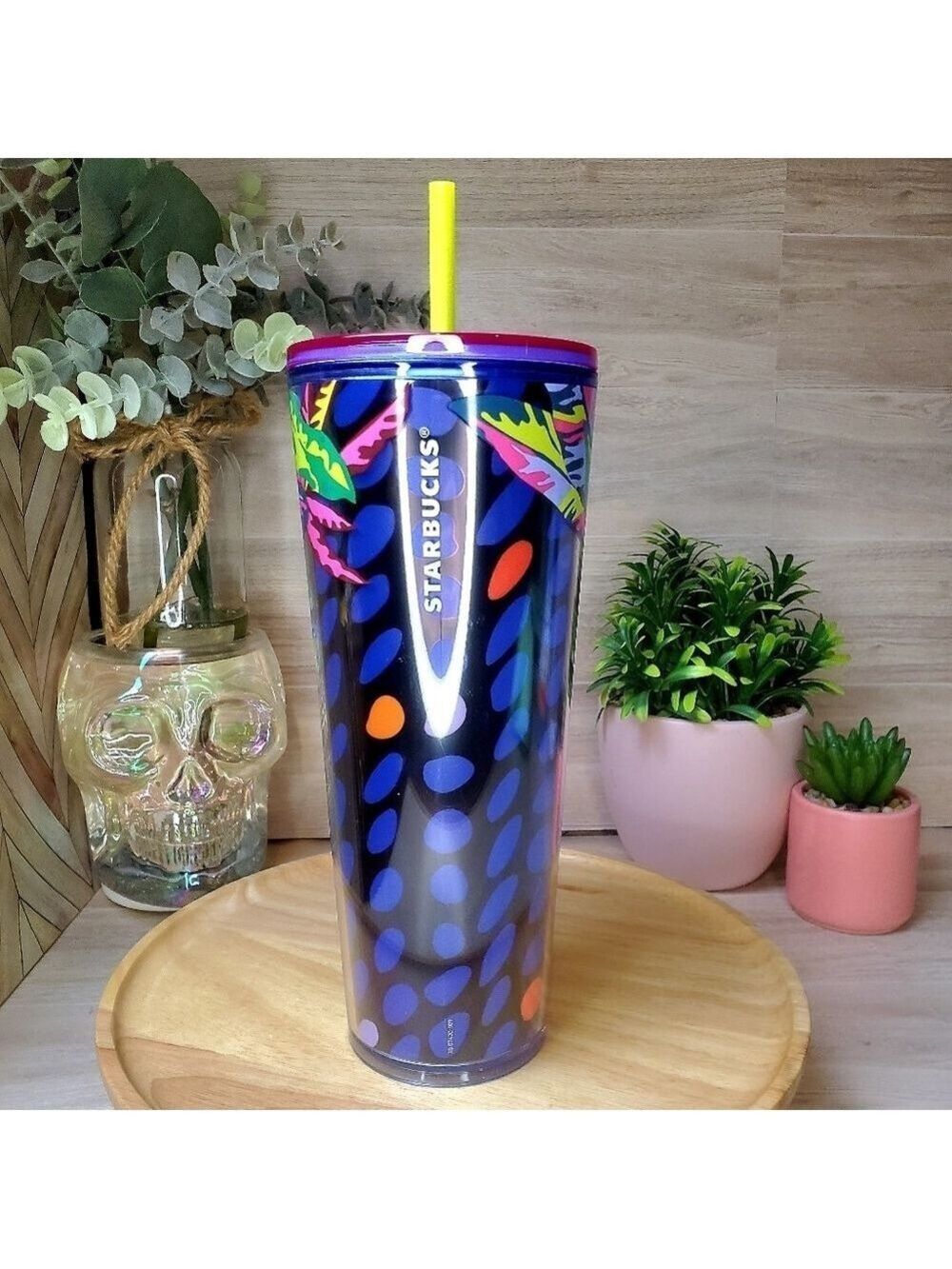 Starbucks Summer 2023 Floral Leaves Holo Cold Cup Venti Tumbler